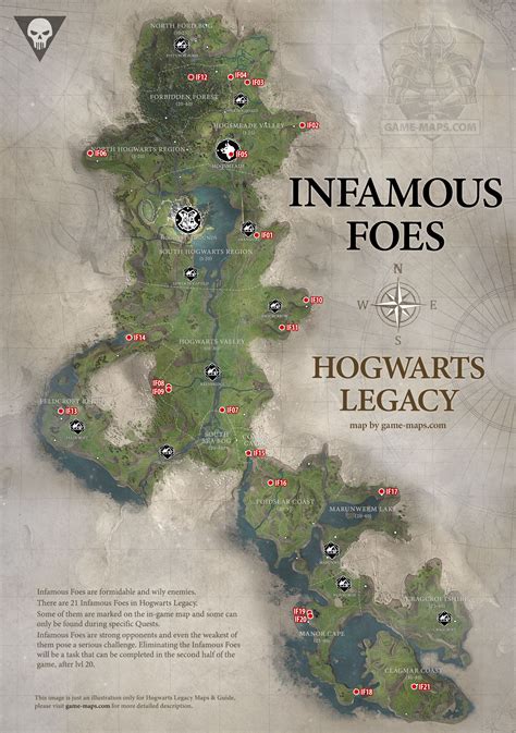 List of Infamous Foes and Locations 